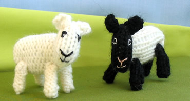 Flutterby Patch Knitted Sheep In Woolly Land